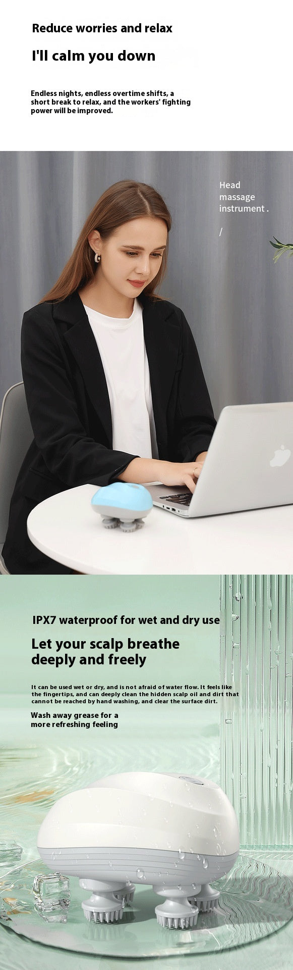 Head Massager Electric Neck Massager Rechargeable 2192 8117 2370